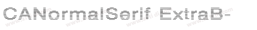 CANormalSerif ExtraB字体转换